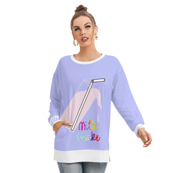 LMC Women's Side Split O-neck Sweatshirt